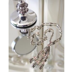 Sterling Silver Amethyst Fringe Choker Necklace